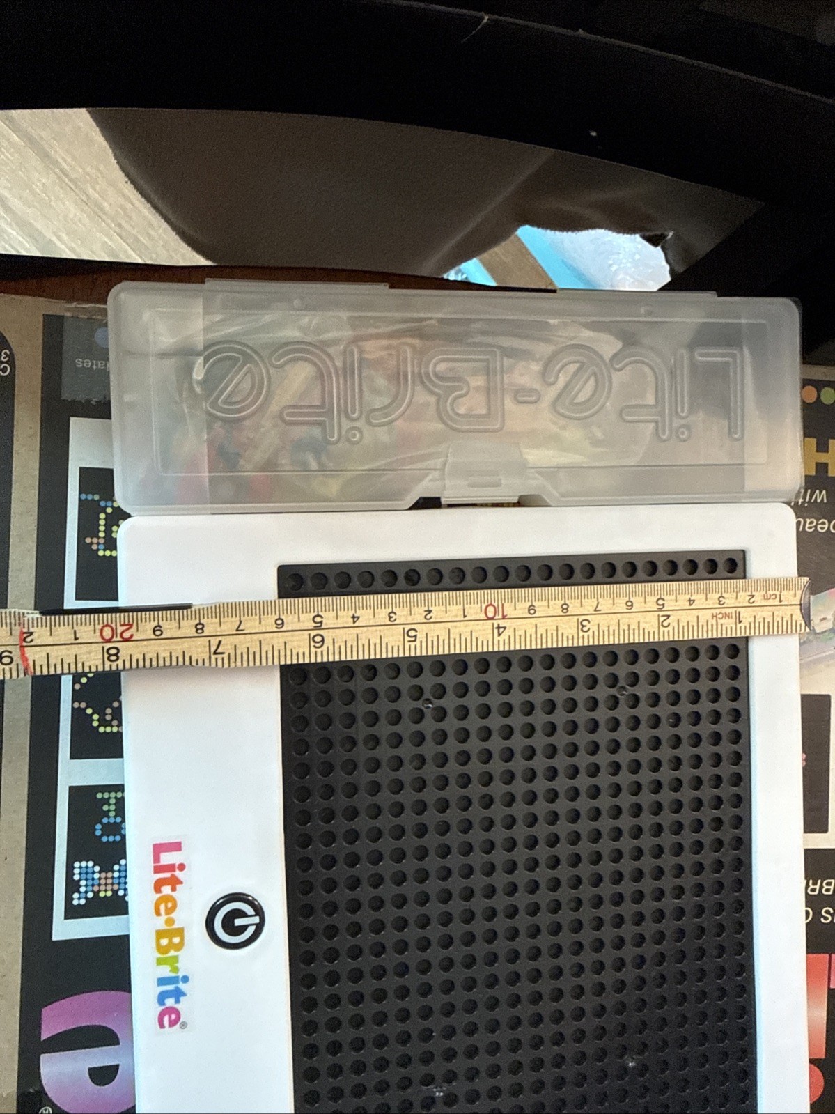 Basic Fun LITE Brite Magic Screen Light Bright 326 Pieces Bonus Set Opened Box