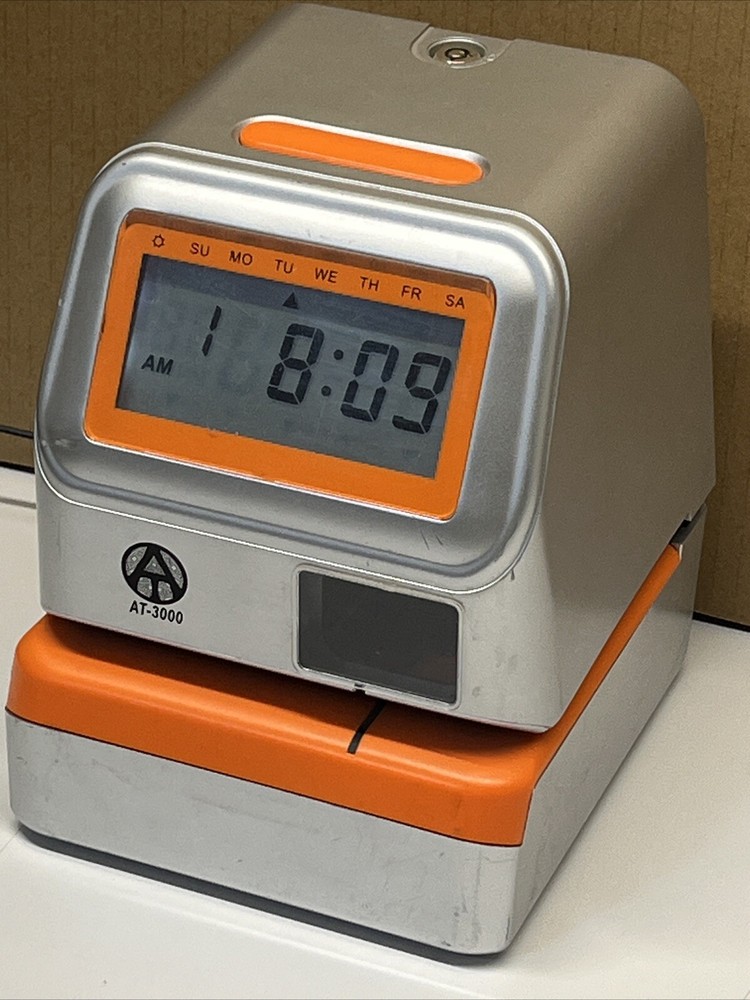 Allied Time AT-3000 Electronic Time Clock Date Stamp - UNTESTED F4-1