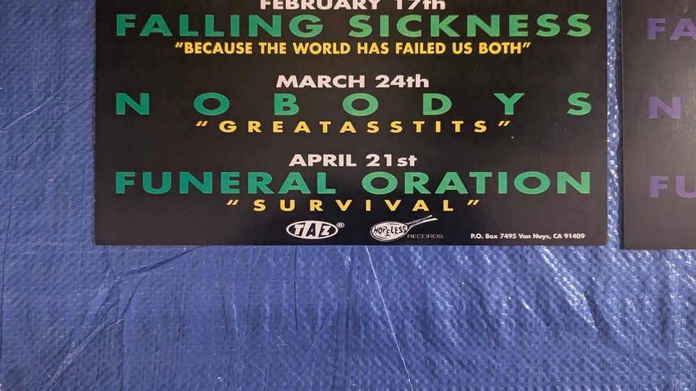 Hopeless Records 1998 Promo Poster Releases