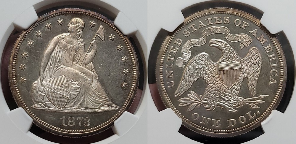 1873 Seated Liberty Dollar $1 NGC PR 65 CAMEO