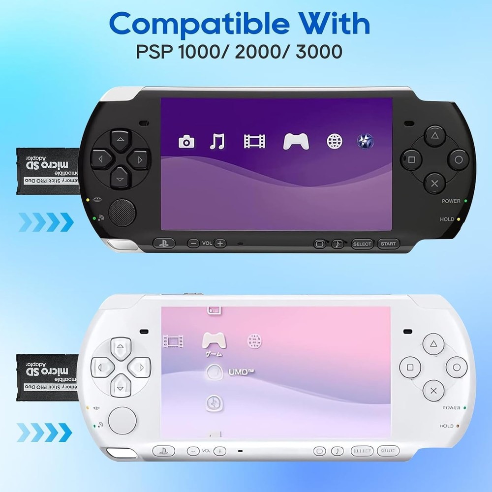 High-Performance PSP Memory Stick Adapter, Micro SD to PRO Duo, Durable Design