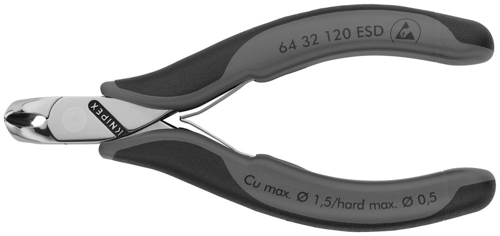 Knipex 64 32 120 ESD Electronics End Cutting Nippers-ESD Handles