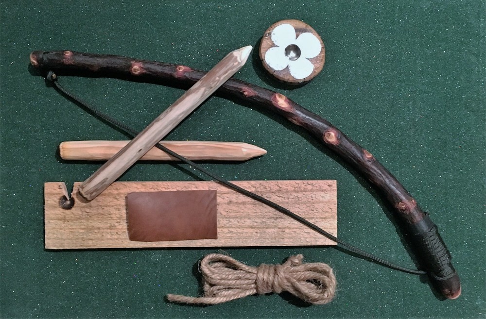 Bow Drill Primitive Friction Fire Kit - Complete Kit with written instructions!