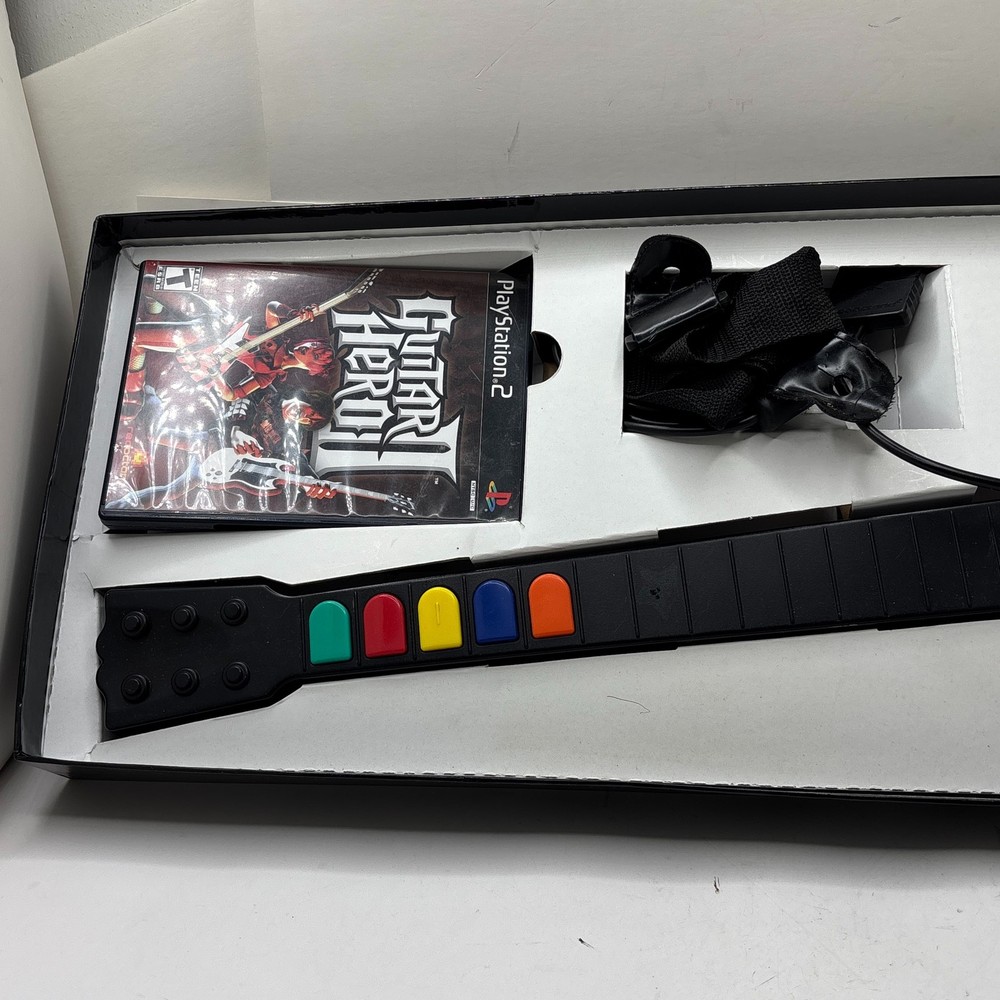 Guitar Hero II 2 PS2 RedOctane SG Controller Bundle (Sony PlayStation 2, 2006)