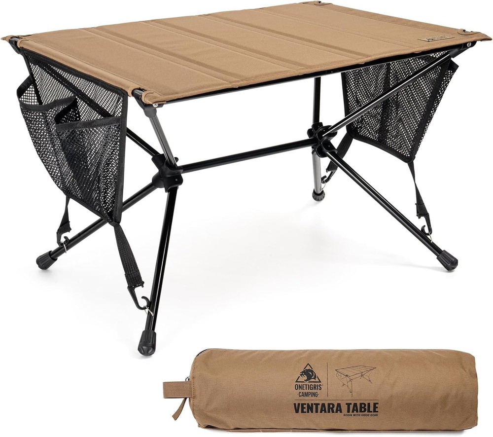 VENTARA Camping Table Ultralight Foldable Table Sturdy & Quick Setup Weighs Only