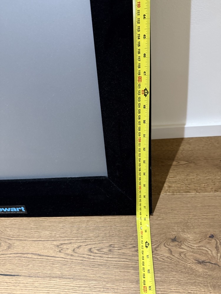 Stewart Filmscreen Firehawk 118" diagonal 2:35 fixed on-wall screen