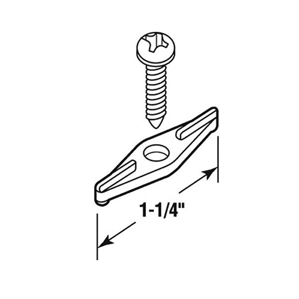 Double Wing Flush Mount Clip 1-1/4"