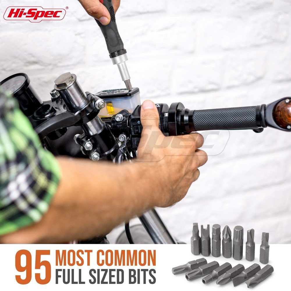 Hi-Spec 101pc Multi Bits Screwdriver & Ratcheting Handle Tool Set Kit. Comple...