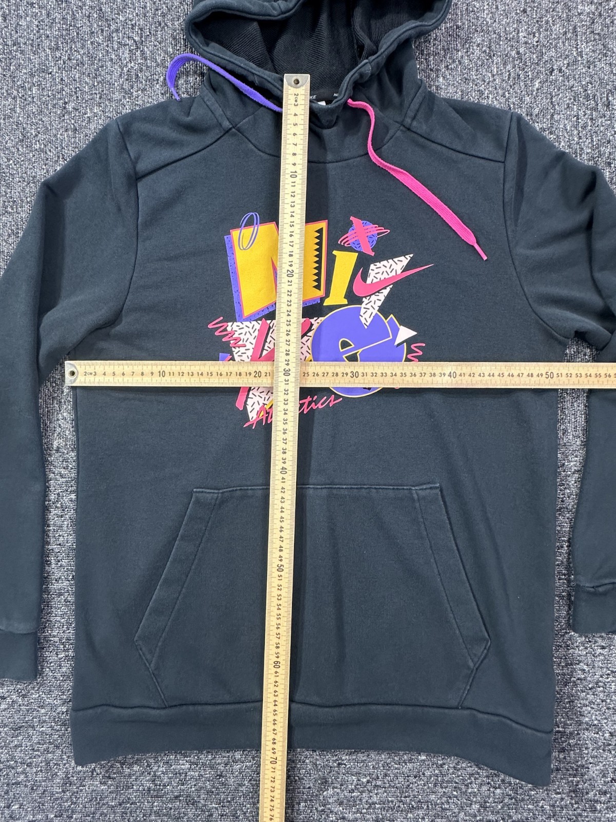 Nike Training DRI-Fit HD GRX Story Hoodie Men Small Black Pullover Retro Graphic