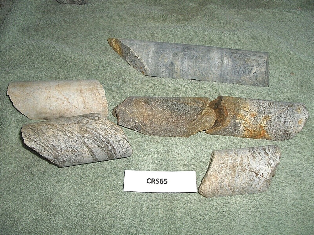 Split Core Samples From Alaska Gold Mine 6 Pieces Split Unsplit CRS65