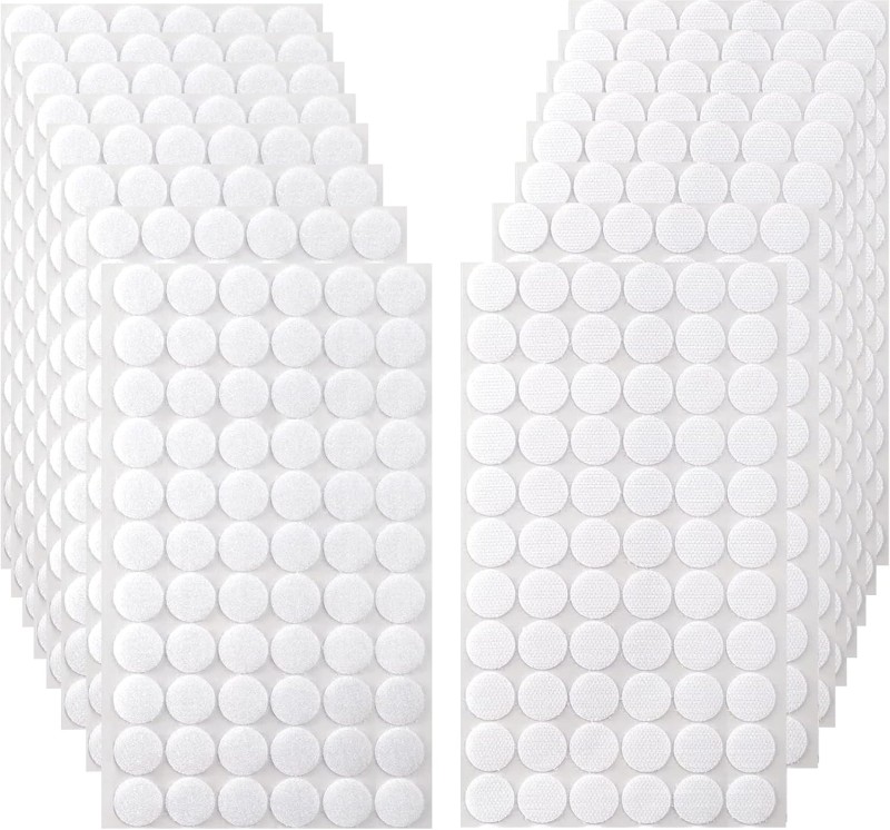 Self Adhesive Dots, 1080pcs (540 Pairs) 0.59” Diameter Hook & Loop Dots