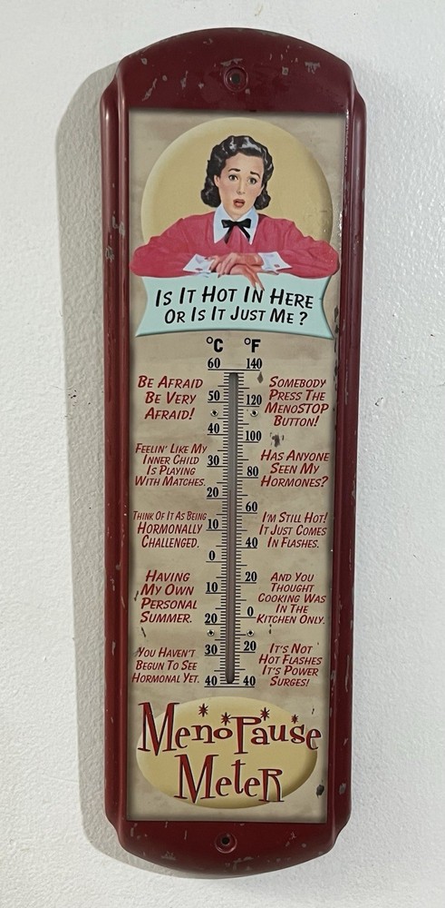 16” Menopause Meter Vintage Looking Thermometer