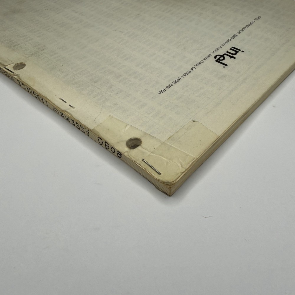 Vintage 1976 Intel 8080 Assembly Language Programming Manual Rev. C RARE