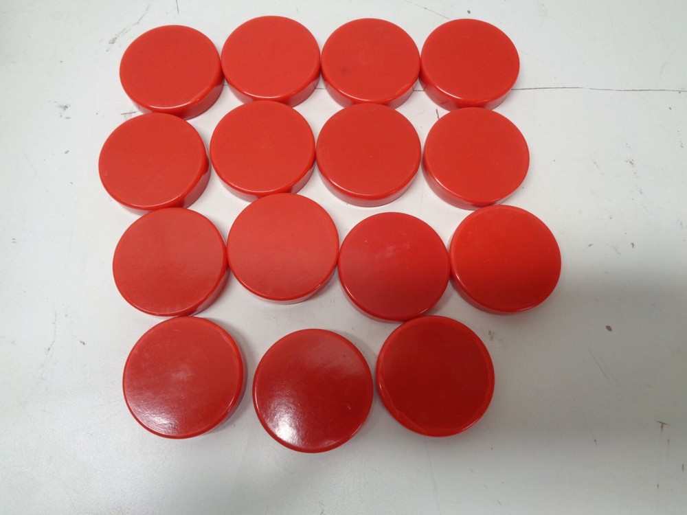 Vintage BIG Red Butterscotch Backgammon Chips