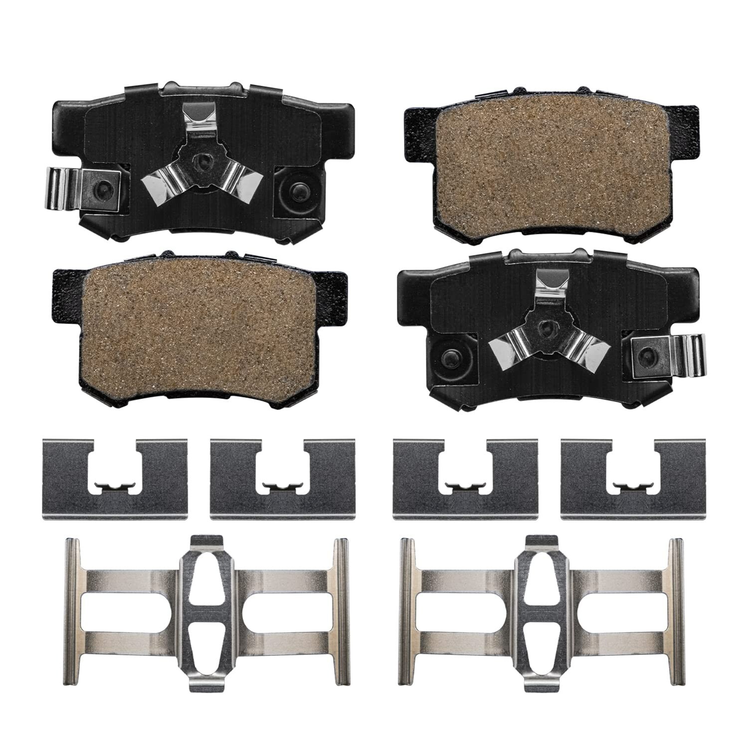 Front Rear Ceramic Brake Pads with Hardware for Honda CR-V Accord Crosstour RDX