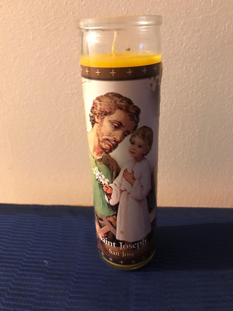 Saint Joseph (San Jose) Yellow Devotional Candle
