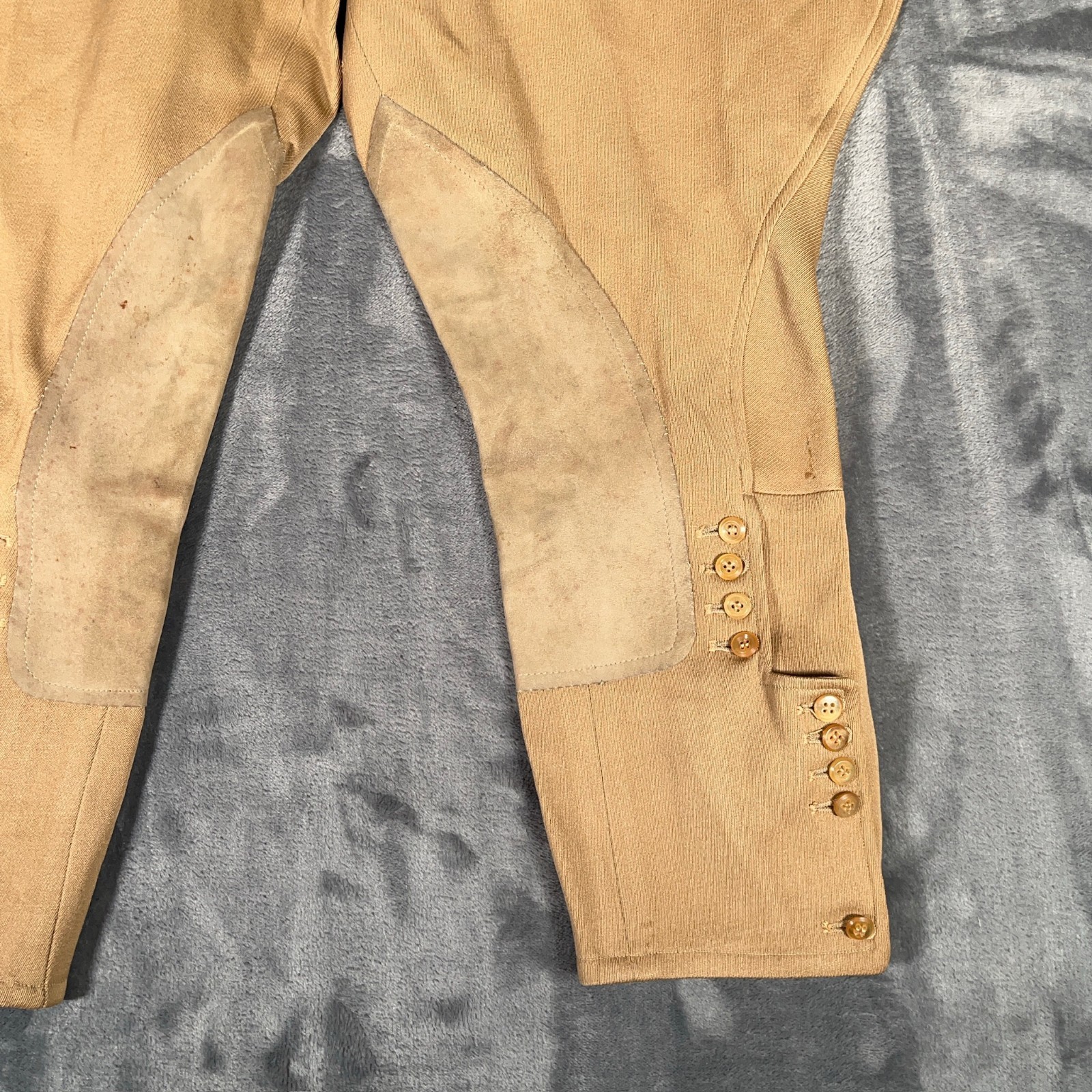 Vintage US Military Cotton Riding Breeches Cavalry Jodhpurs Leather 1910-1930