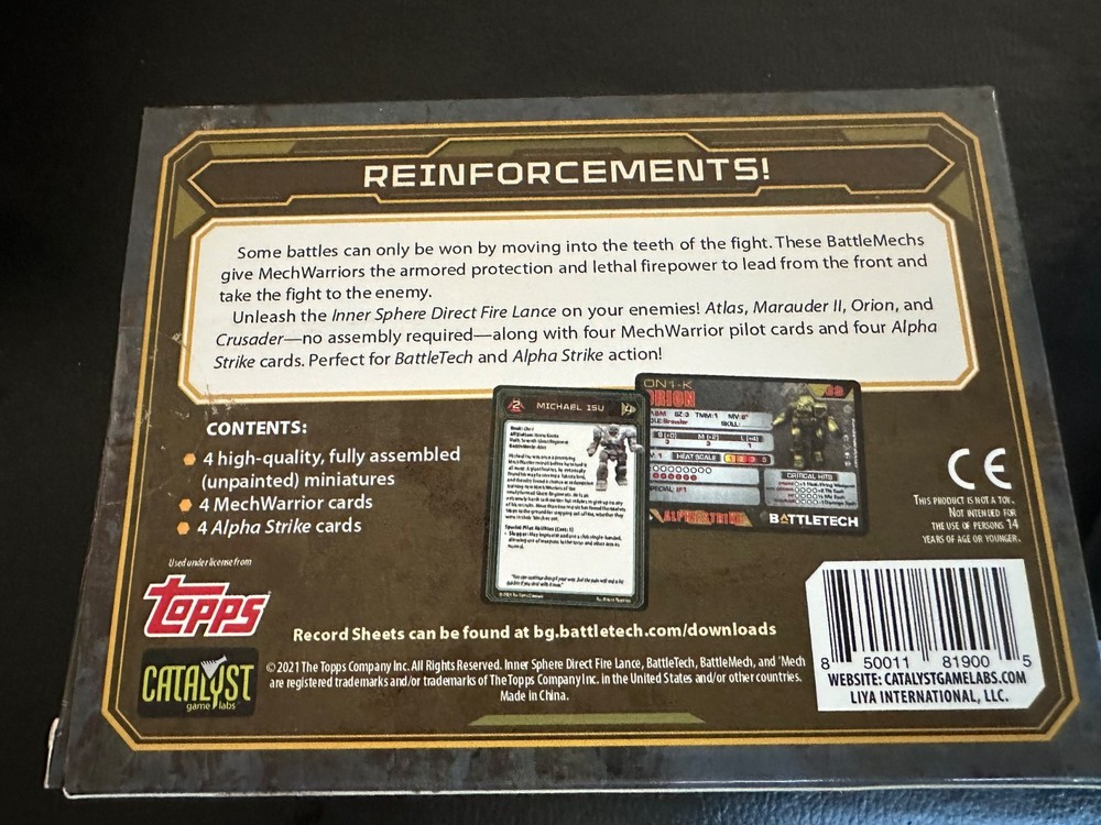 Battletech Inner Sphere Direct Fire Lance Catalyst Game Labs