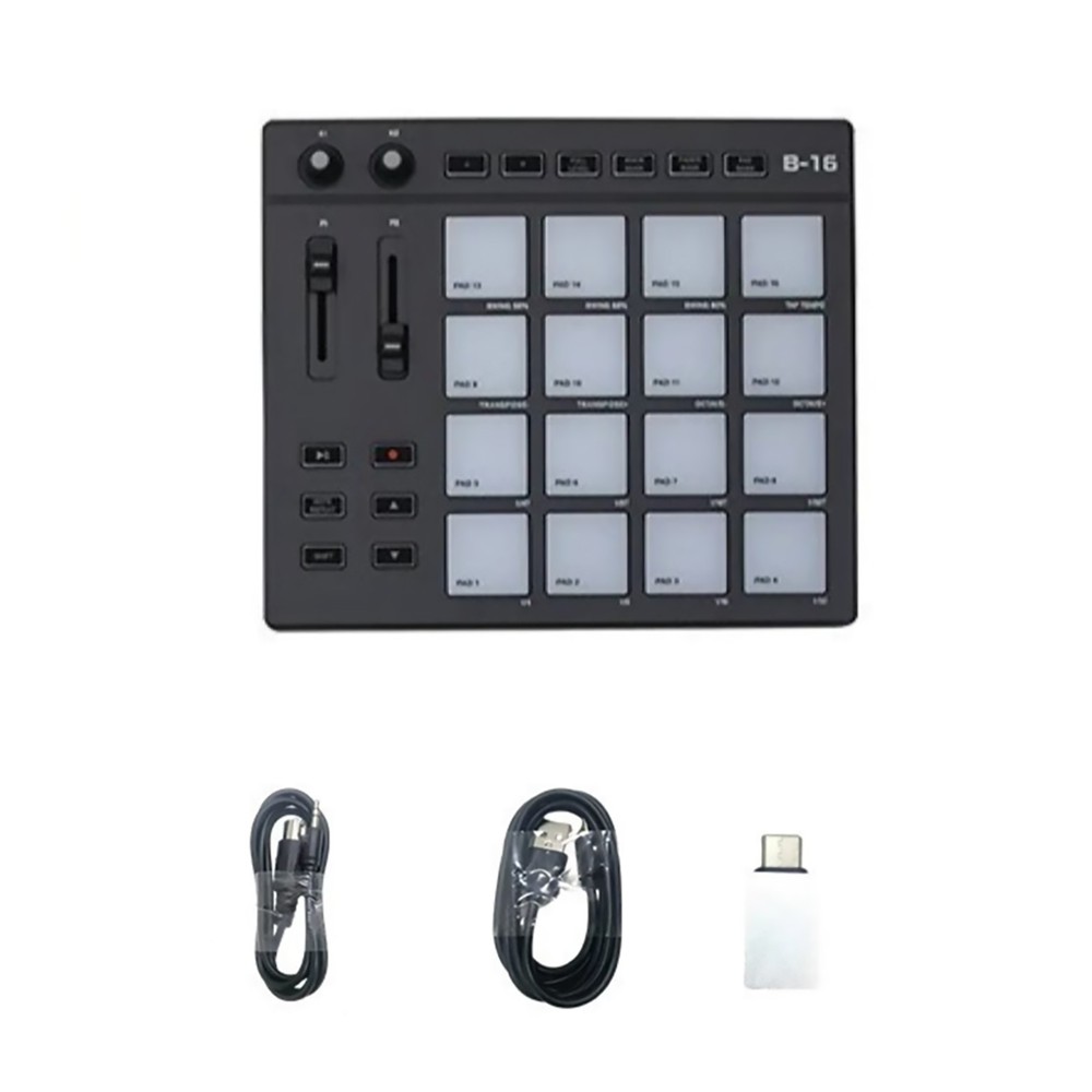 16 MIDI Pad Controller Beat Maker Machine for Finger Drumming Music Making