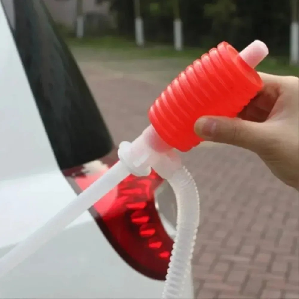✅ Manual Hand Syphon Pump Fuel Gas Liquid Transfer Siphon Hose Tool Kit!!✅