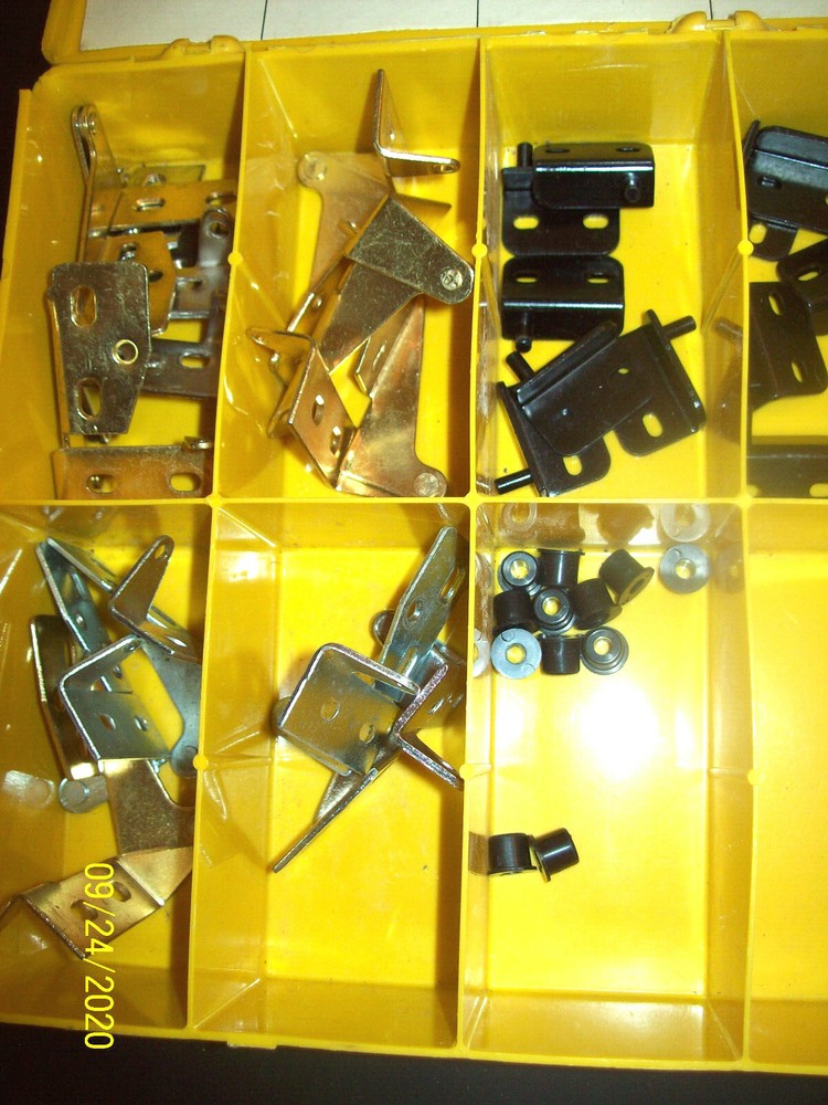 5 Adjustable double Ball Catch, 6 Mini-latch pivot hinge-Wood Hinge Part Kit