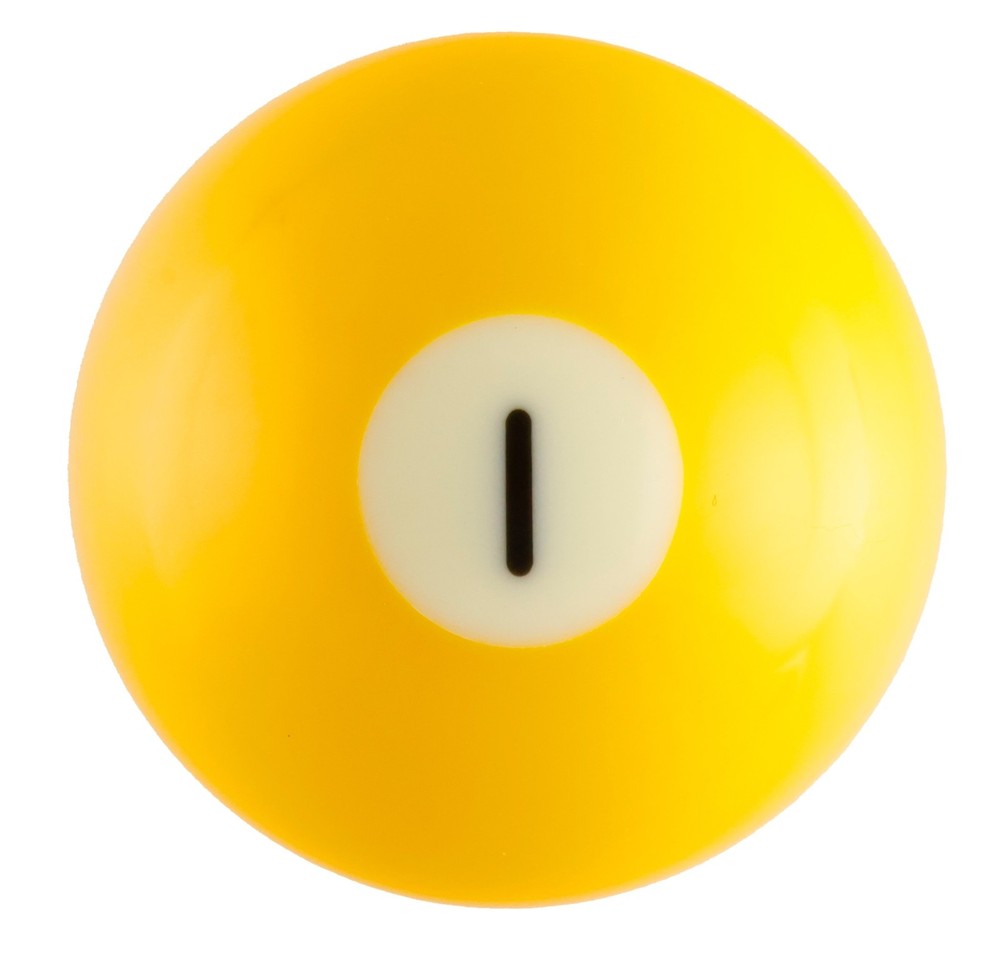 SRS #1 Replacement 2-1/4 Pool Ball (Solid Yellow)
