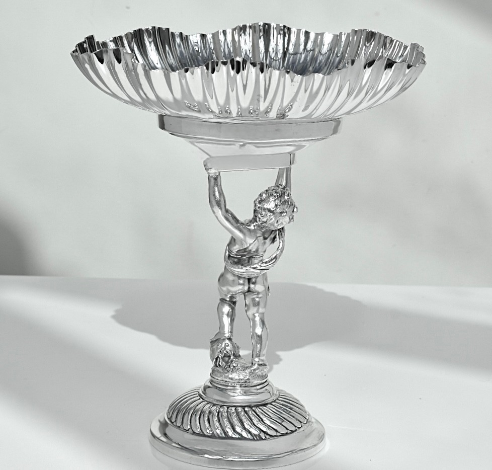 WMF Beautiful Silver Plated Cherub Table Fruit Stand Centrepiece,1902-1910
