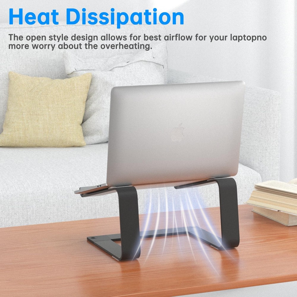 Laptop Stand for Desk Detachable Aluminum Computer Riser Portable Metal Noteb...