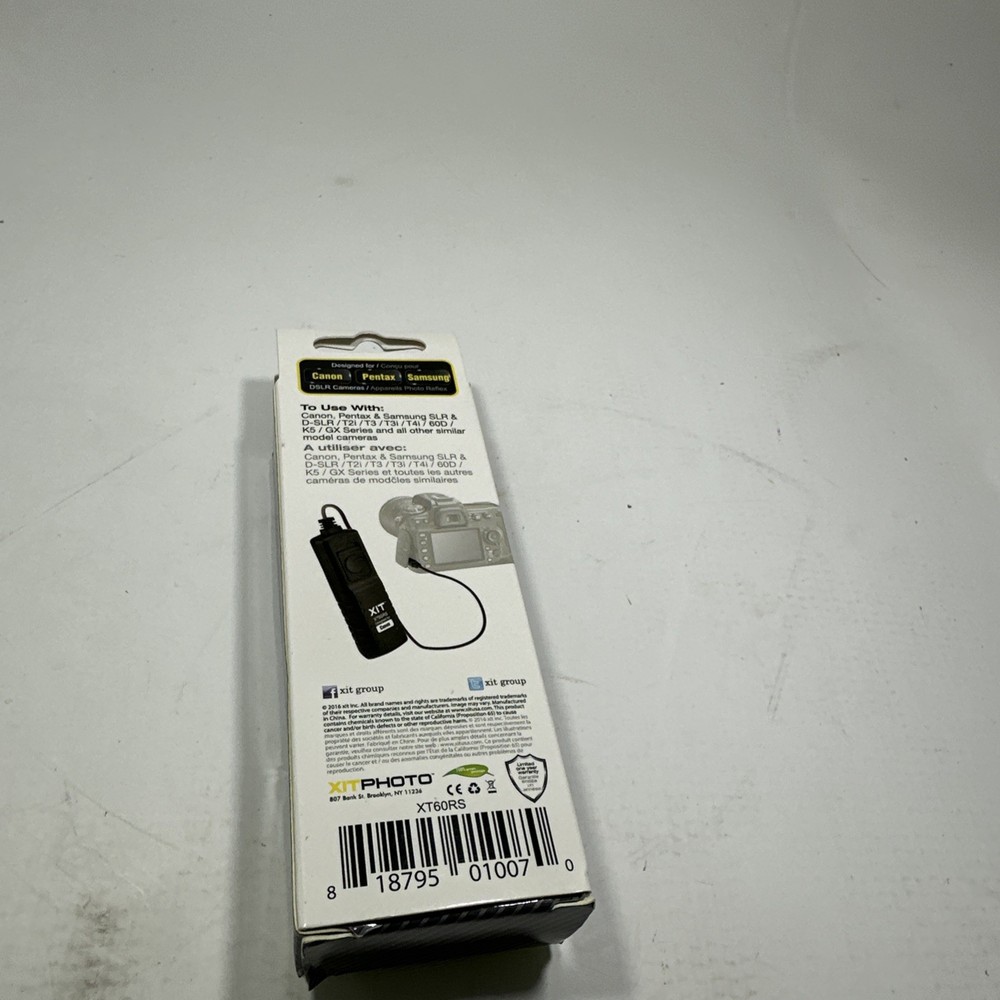 XIT XT60RS DESIGNED FOR CANON WIRED REMOTE CONTROL BLACK