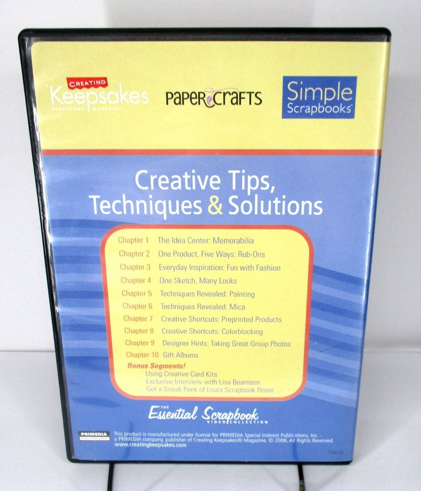 Creating Keepsakes Creative Tips, Techniques, & Solutions (DVD, 2006)