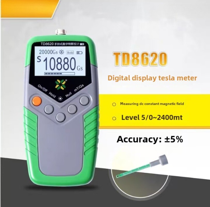 TD8620 Permanent Magnet Gauss Meter Class 5 Accuracy Handheld Digital