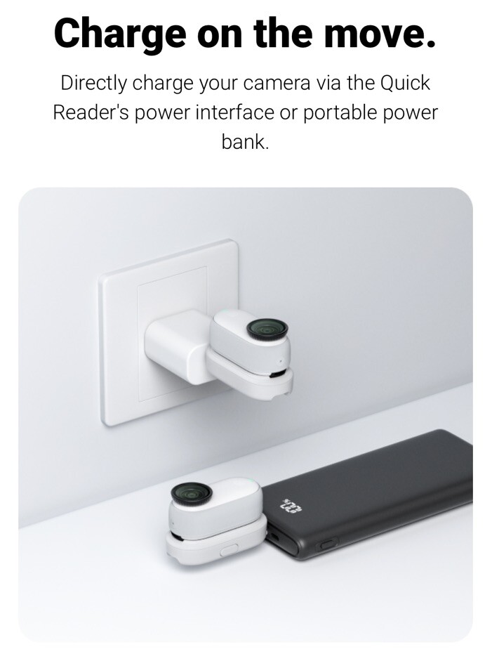 Original Insta360 GO 3/GO 3S Quick Reader - High-Speed Data Transfer Accessory