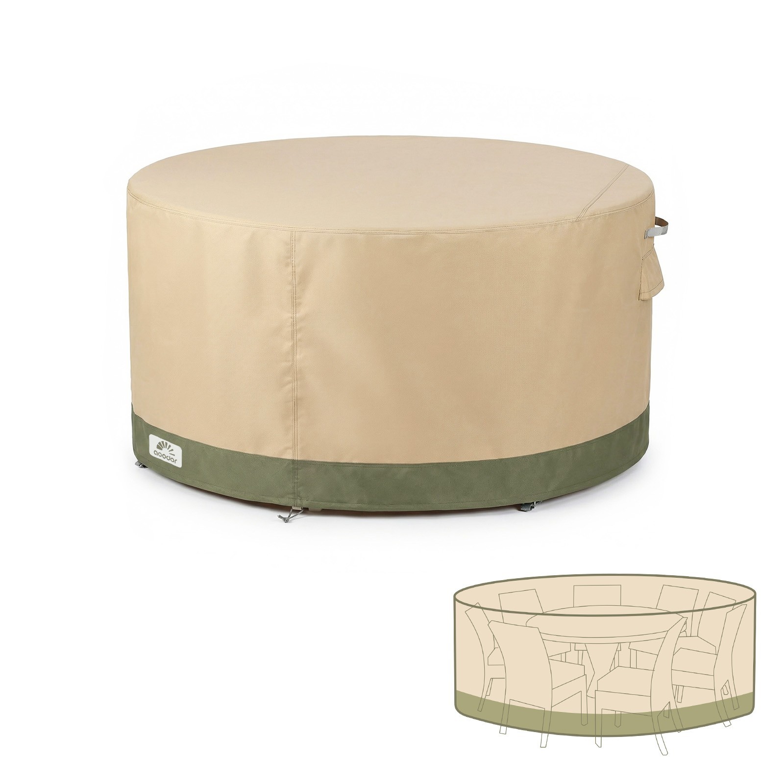 Outdoor Patio Round Furniture Cover Table Chair Set Cover Waterproof 600D Oxford