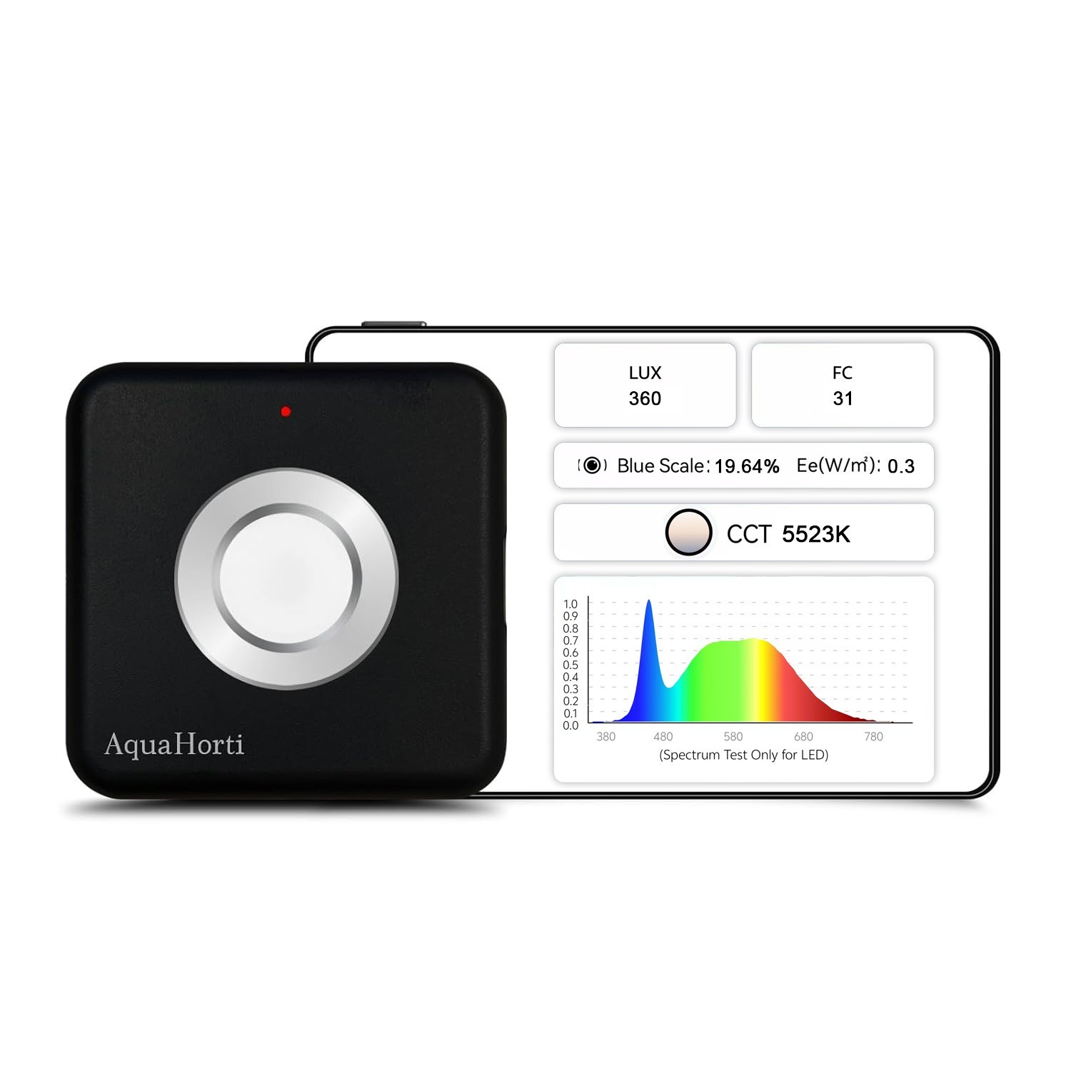 AH-300 Light Meter,Test LED Spectrum,CCT,LUX,Foot Candle,Blue Light Meter