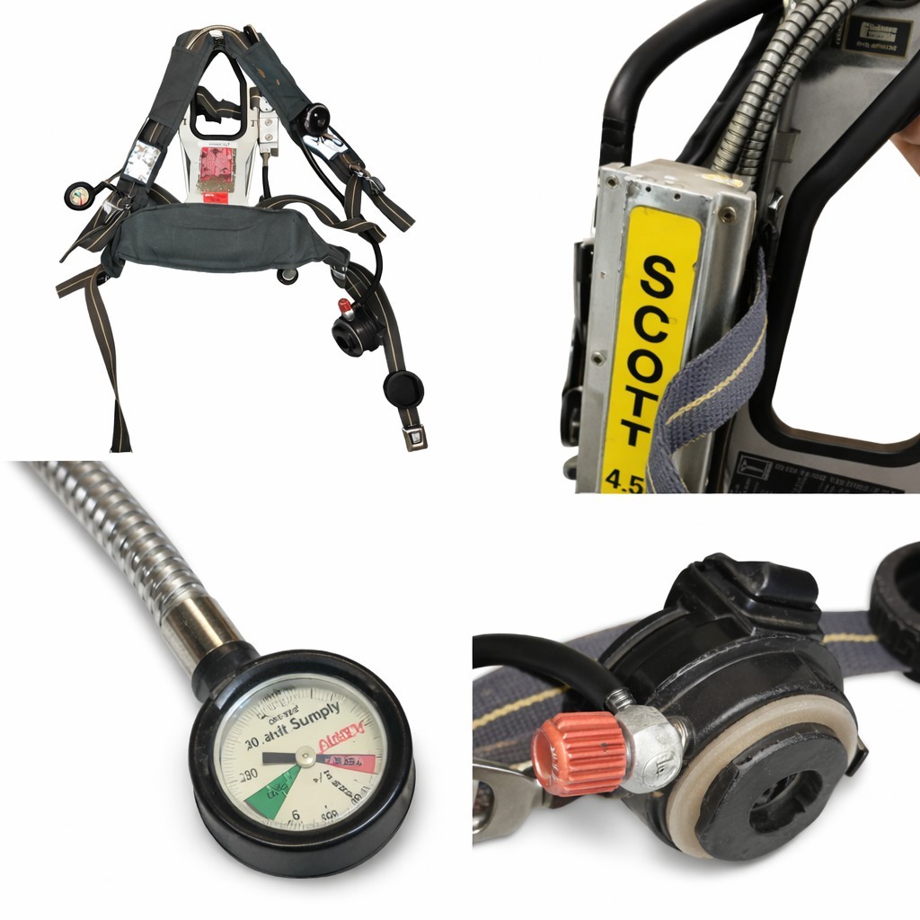 SCOTT 4.5 / 2.2 SCBA Firefighter Air Pack Harness Untested For Parts / AS-IS