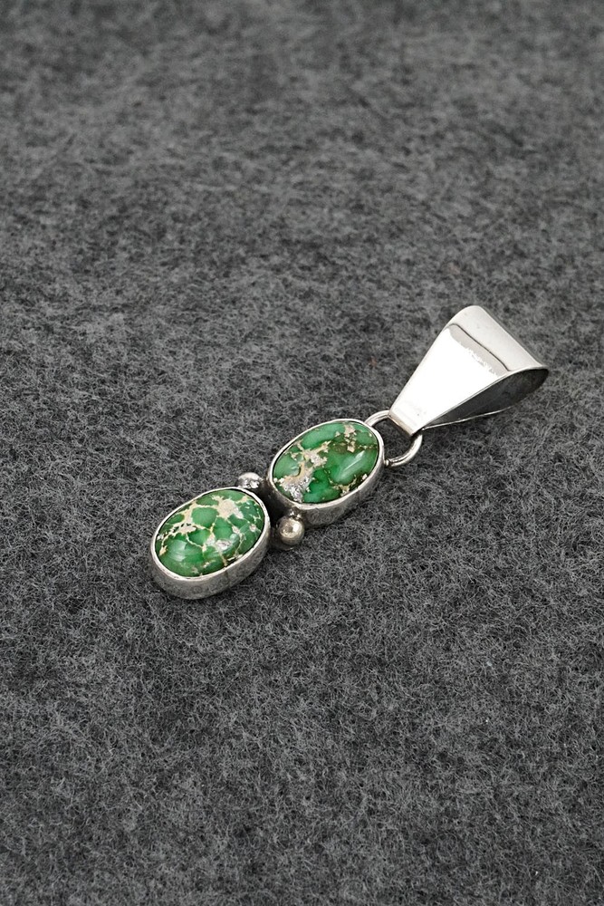 Turquoise & Sterling Silver Pendant - Eugene Gruber