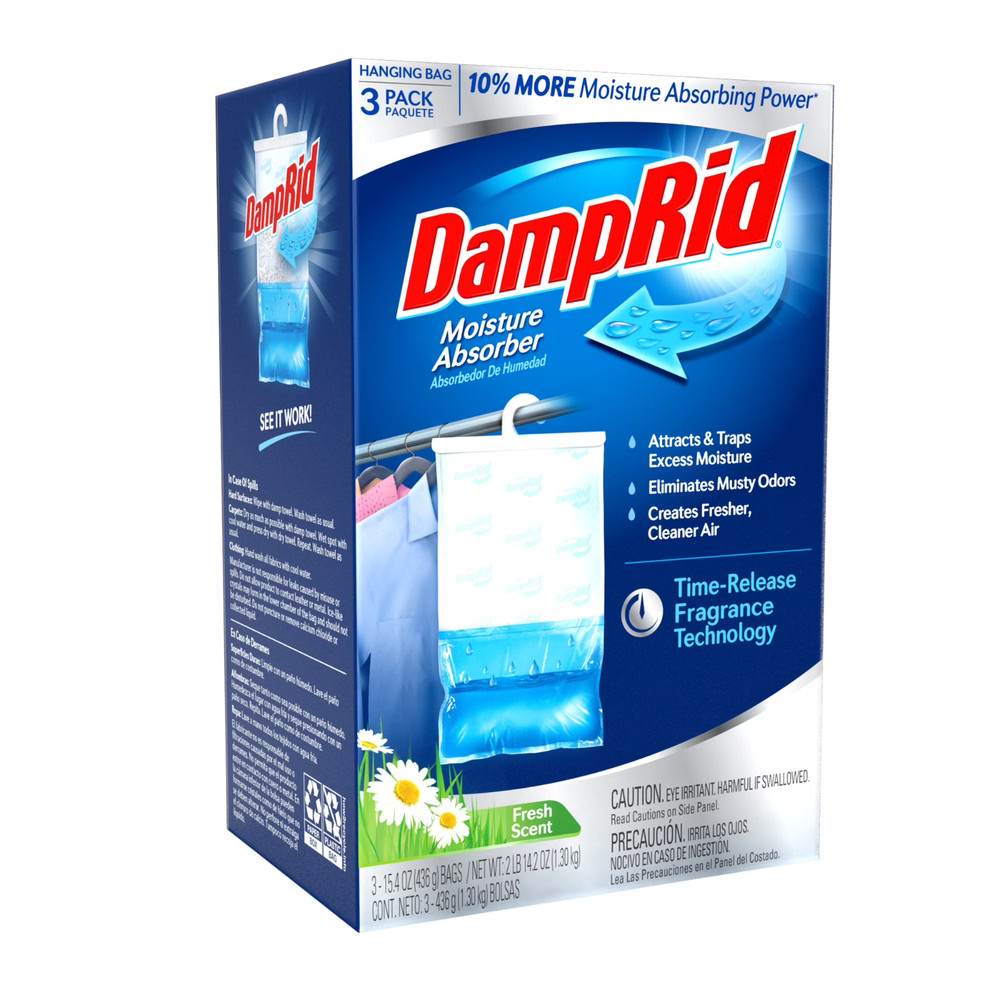 (4 pack) DampRid Fresh Scent Hanging Moisture Absorbers, 3 Count