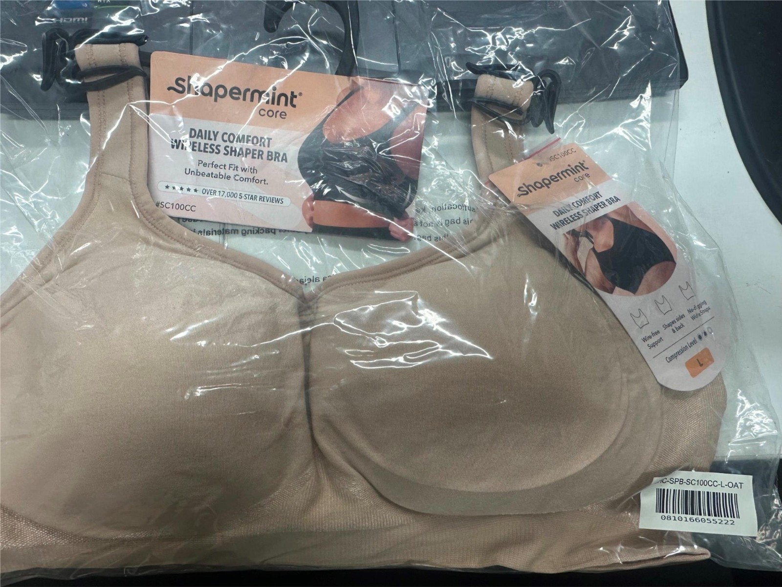 Shapermint Core Wireless Shaper Bra Women Comfortable Support Adjustable Large O