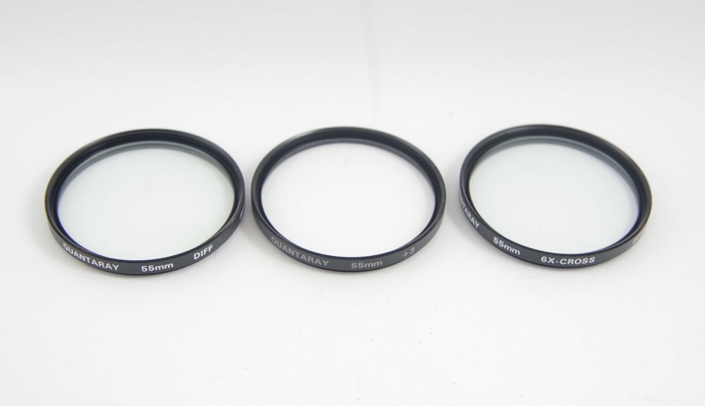 Quantaray 55 mm Filter Set - Three Filters