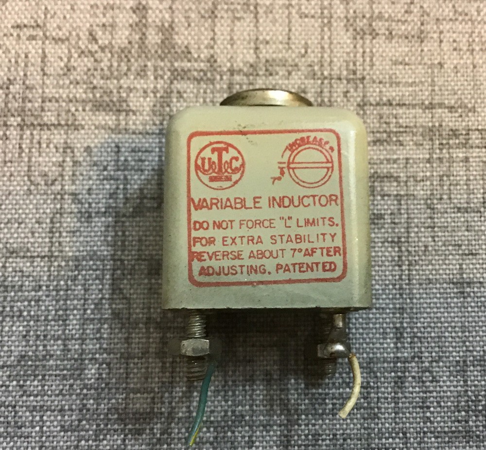 Vintage UTC HVC-1 variable inductor transformer