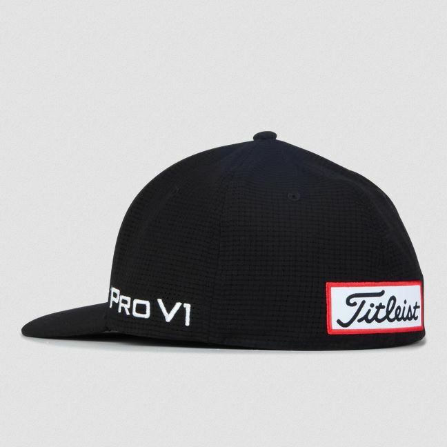 New 2024 Titleist Tour Stretch Tech Golf Hat Black Breathable Comfort Fitted $38