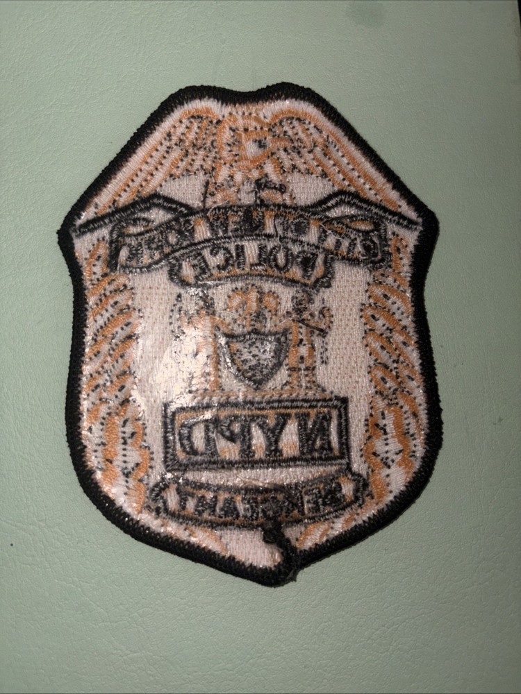 Nypd Sergeant Shield Patch. 4x3 Inch New Unused. From Dept.