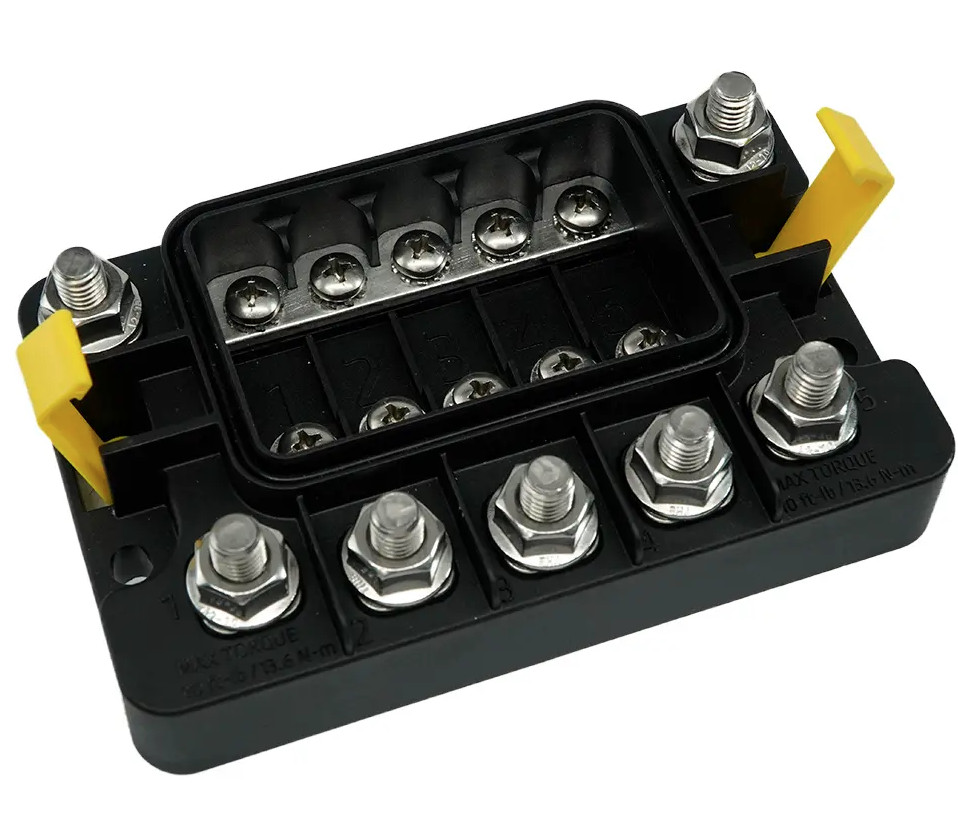 EGIS MOBILE MIDI 5X FUSE BLOCK M8 INPUTS- 3908