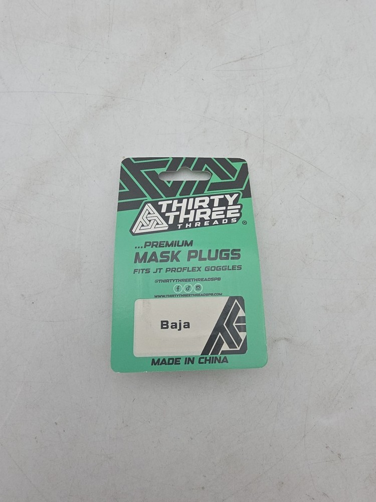 Thirty Three Threads Premium Mask Plugs. Baja