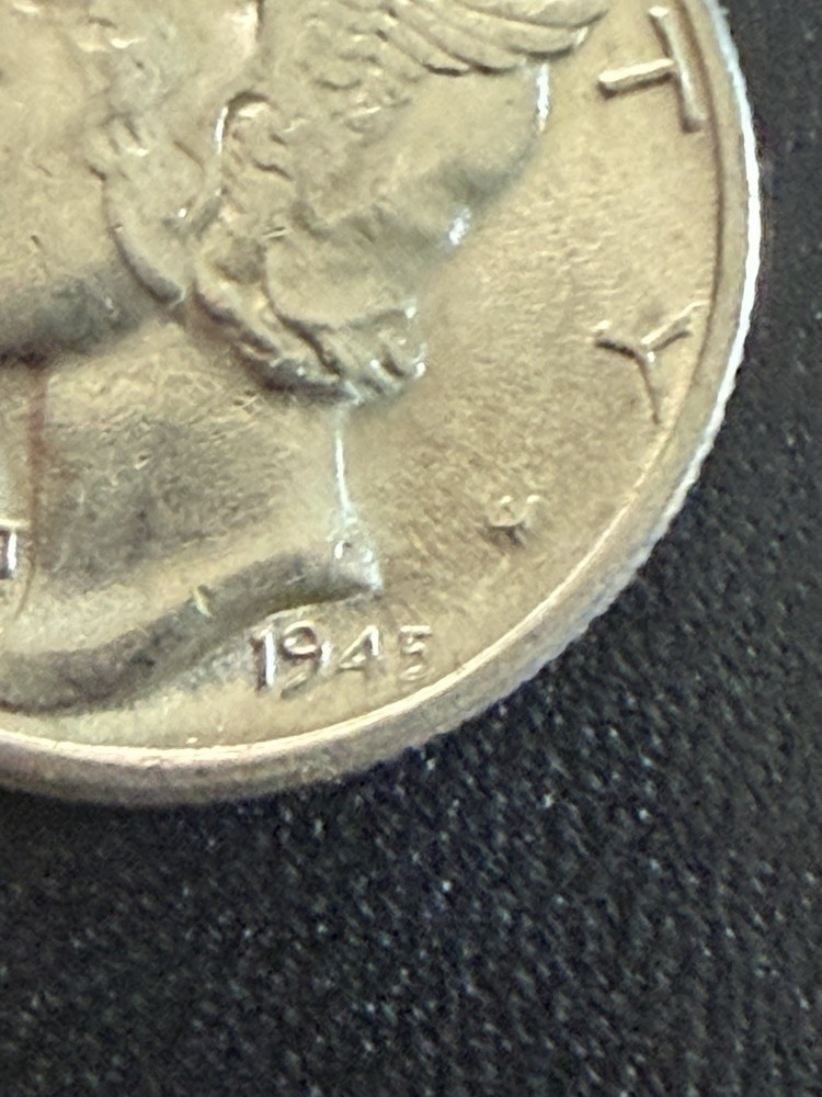 1945 D Mercury Dime BU Full Bands