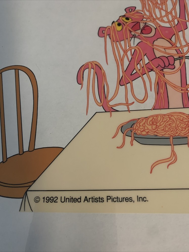 PING PANTHER EATING SPAGHETTI LIMITED EDITION SERIGRAPH SIGNED CERTIFIED