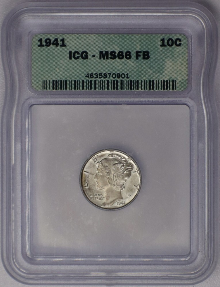 1941 10c Mercury Dime - ICG MS 66 FB