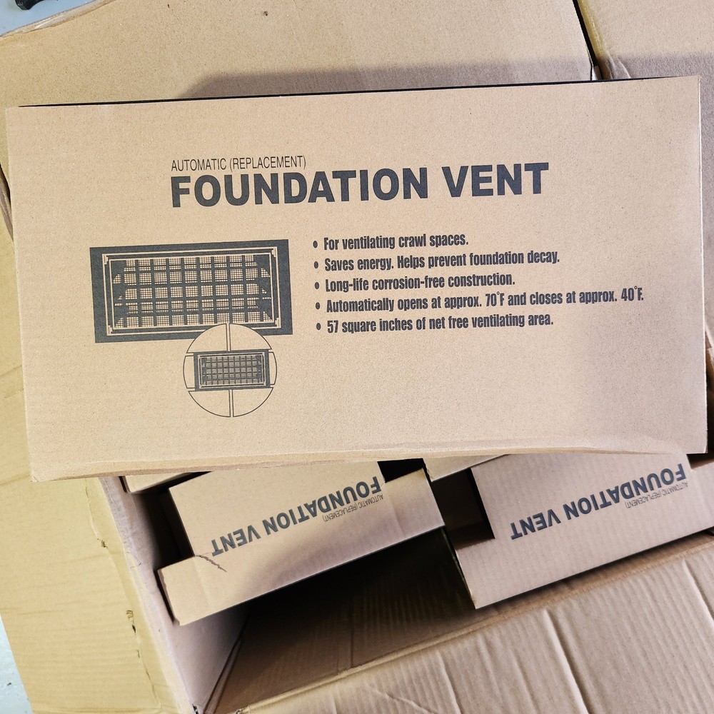 8x16 Automatic Foundation Vent Black Crawl Space Vent Replacement Auto Air Vent