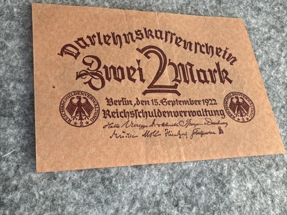 1922 GERMANY Banknote 2 MARK ( # P62 )