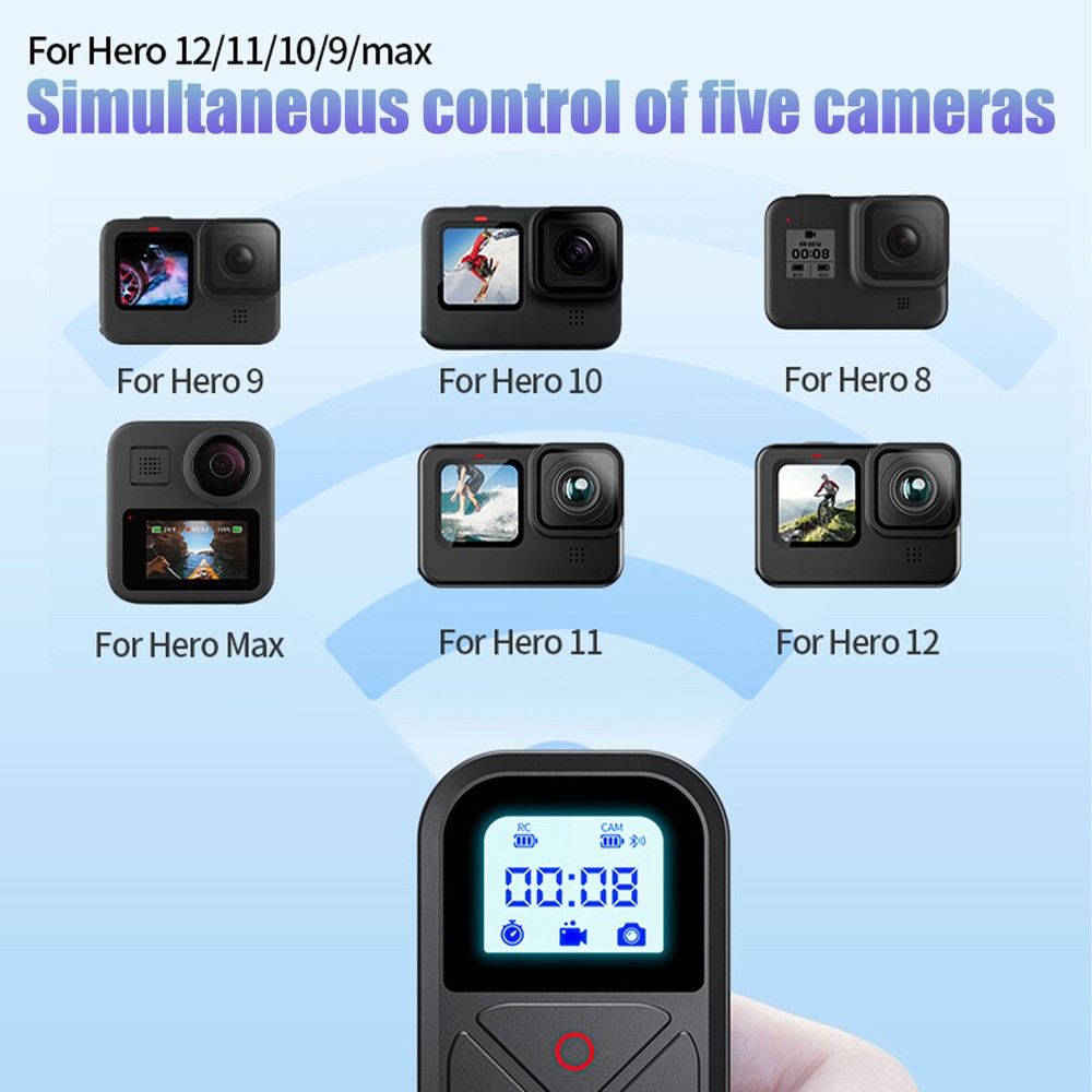 80M Smart Wireless Remote Control Camera Controller for GoPro 12/11/10/9/8/MAX